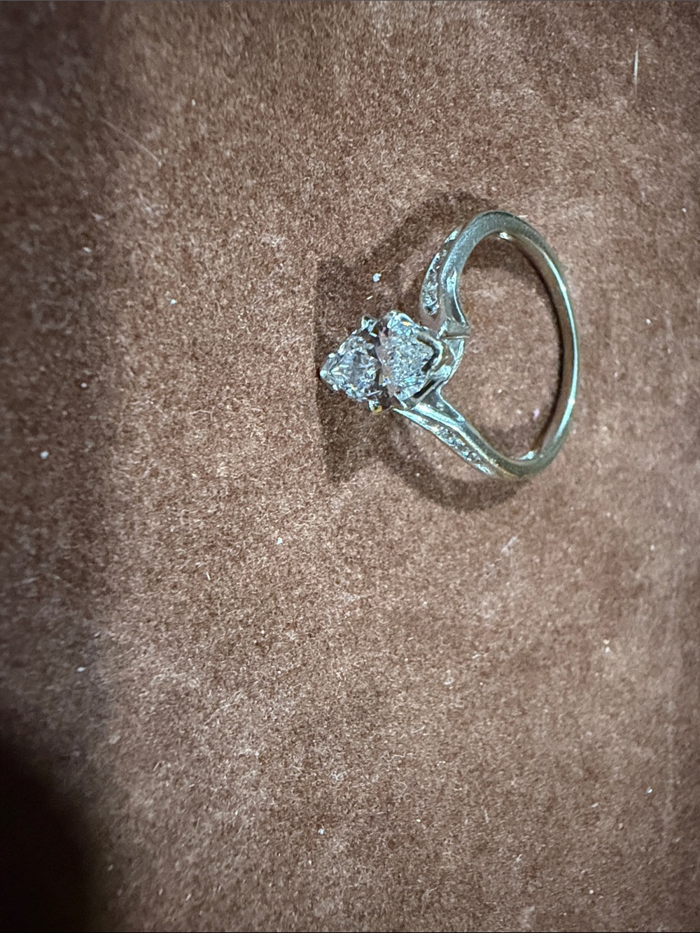 Silver-Tone Clear Crystal Diamond Ring - Women Jewelry